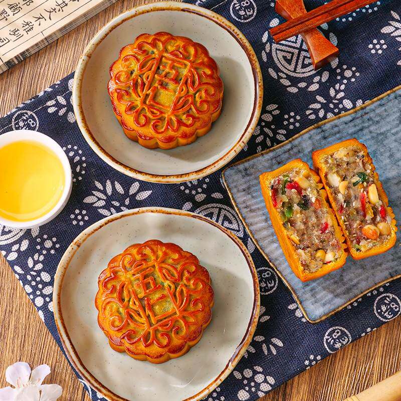 【到手5枚】老式五仁月饼中秋传统香酥广式老月饼80g*5枚
