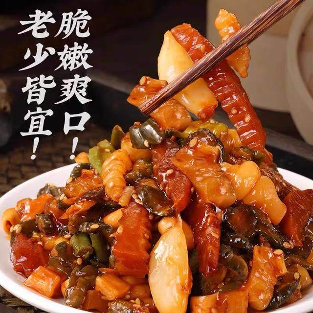 甜思福八宝酱菜什锦菜下饭神器开胃菜小咸菜下饭菜解腻袋装私房菜
