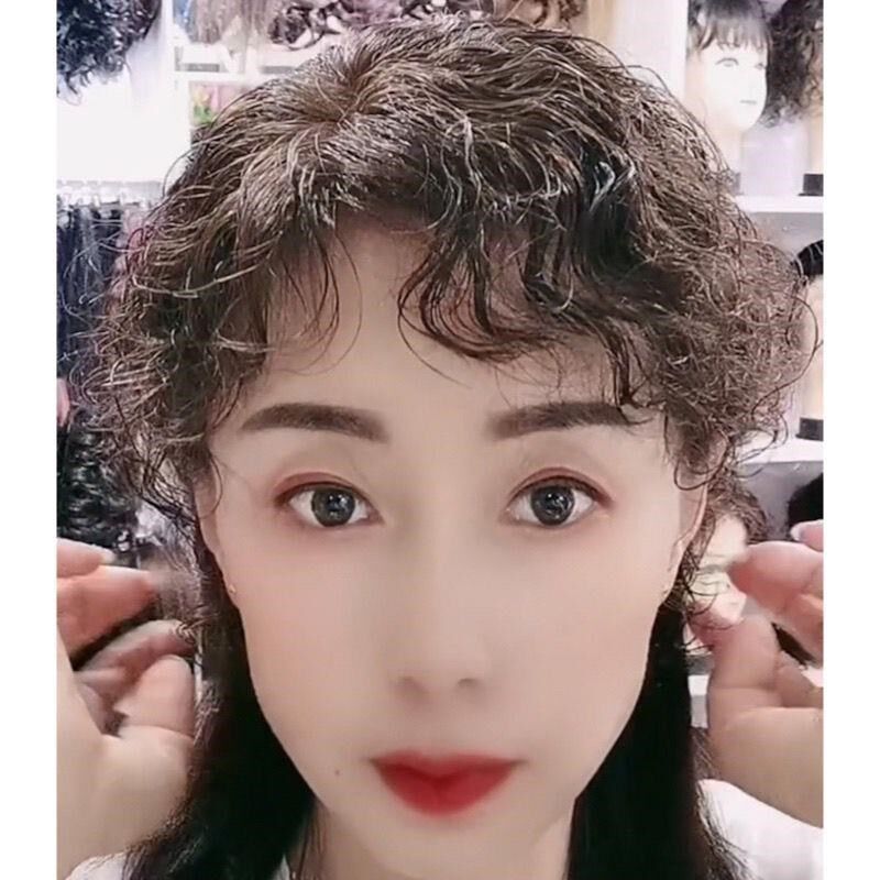 刘海夹前额洋气假l发真头发超轻薄高档假发全真超薄头顶补发片额