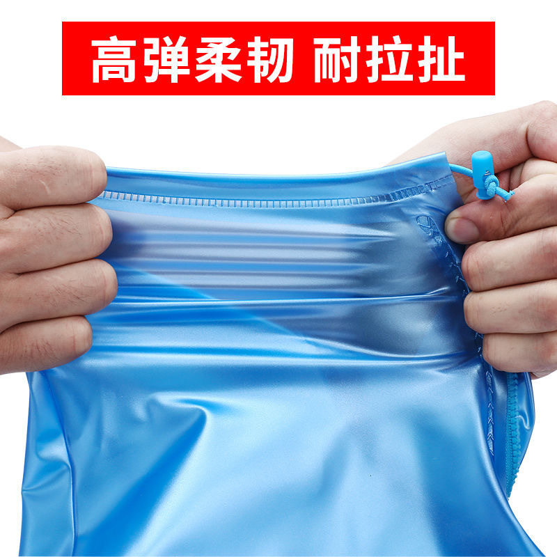 防水鞋套耐磨加h厚防滑 成人雨天pvc透明鞋套 男女高筒防雨鞋套