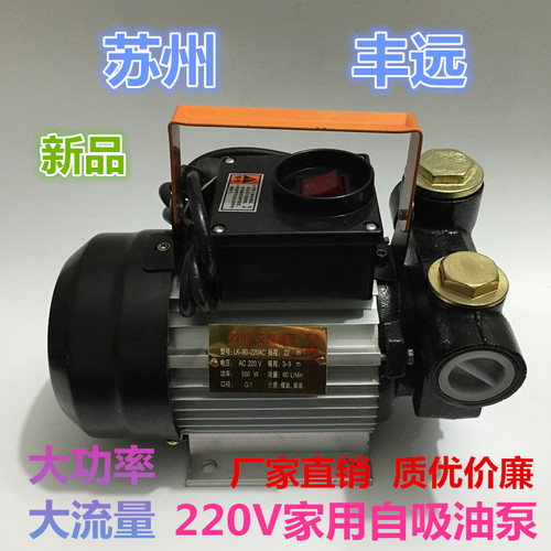 家用单相电220V550W大流量大功率柴油12v24v加油泵抽油机自吸泵