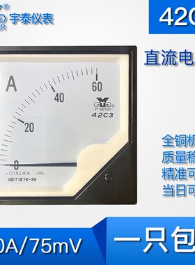 42C3 60A 300a1200a6000A直流电流表75mv指针dc6ka 42c20 120毫米