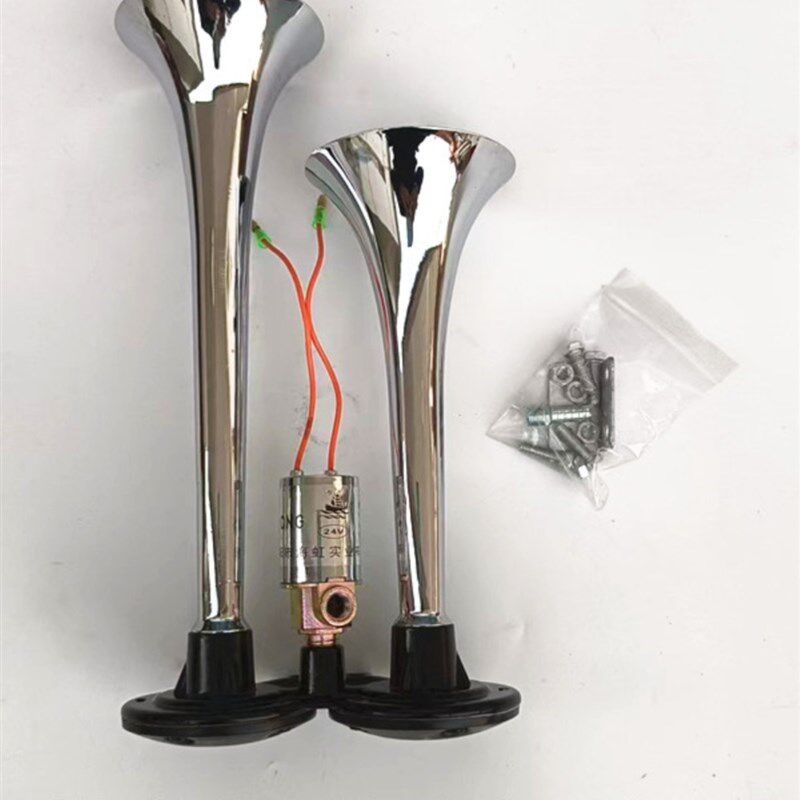 汽货车气喇叭24V超响高音双管大巴车电控汽笛12伏爆响鸣笛汽喇叭