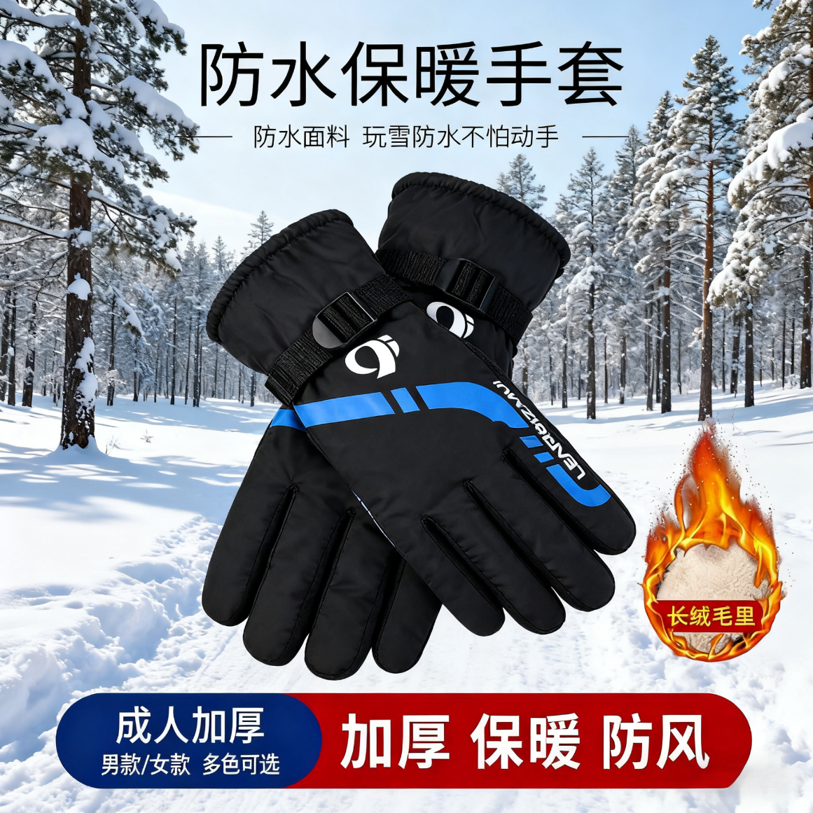 冬季保暖手套户外运动防寒手套