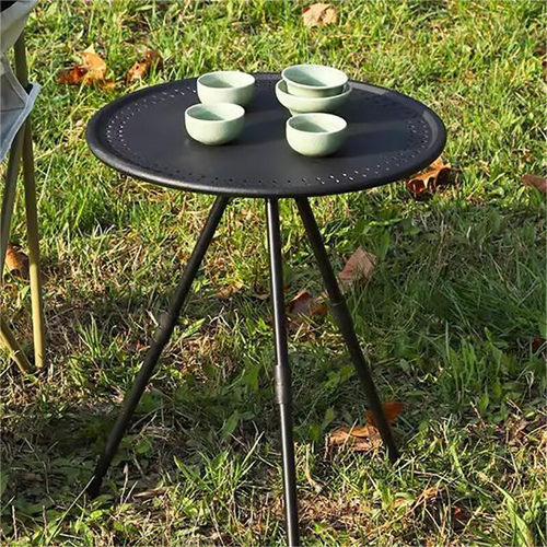 折叠小圆桌野营露营桌简易茶桌轻便桌户外装备折叠三脚桌