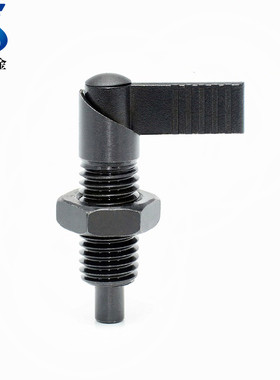 PMXRB/PMXRM粗牙旋钮柱塞L型螺纹直径M8 10把手全身金属弹簧柱塞