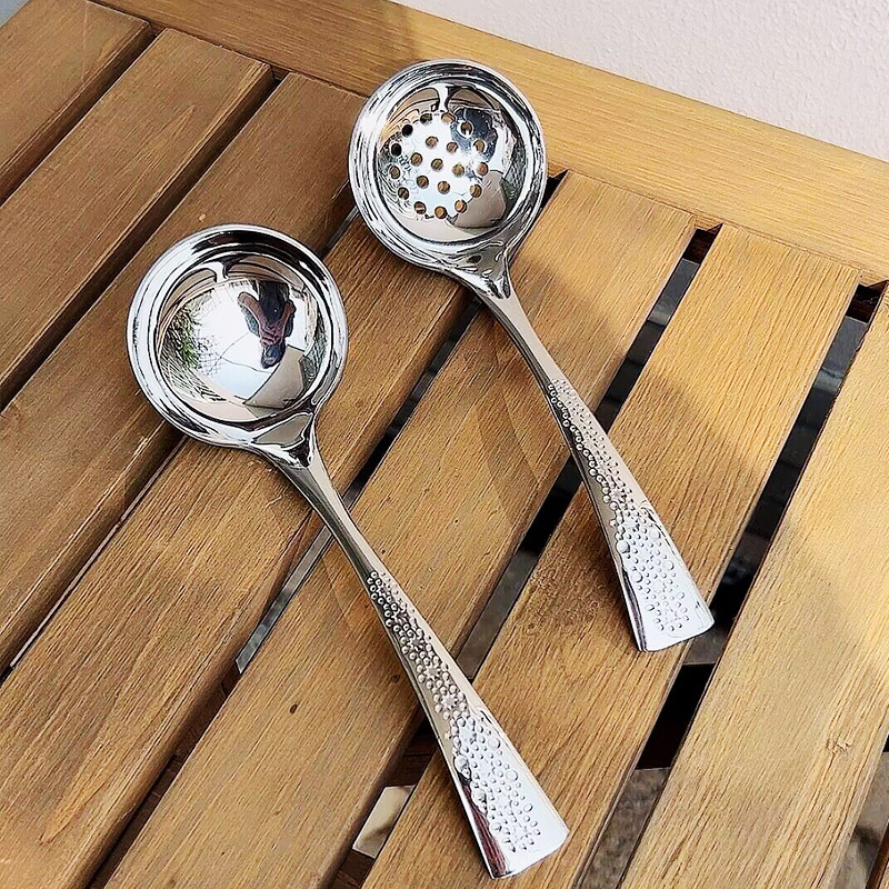304不锈钢汤勺漏勺火锅勺子厨房过滤勺拌面勺喝汤勺套装