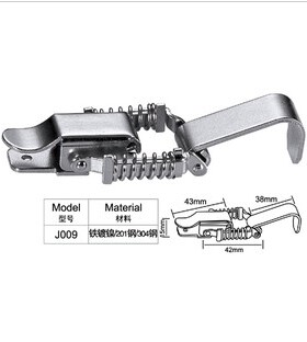 J009不锈钢弹簧箱扣/ 樟木箱箱包搭扣/锁扣/ 鸭嘴扣/ 卡扣锁扣