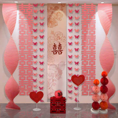 结婚布置婚房订婚礼拍照挂布条幅