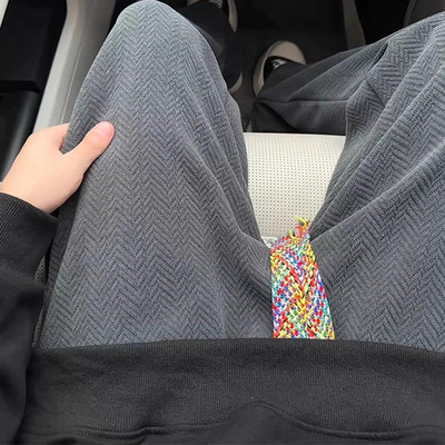 麦穗纹提花休闲裤男款秋冬季卫裤