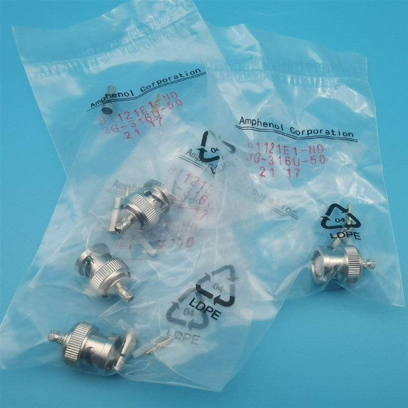 Amphenol 安费诺Amphenol BNC公头接RG316线 RG 174线 BNC针  50R