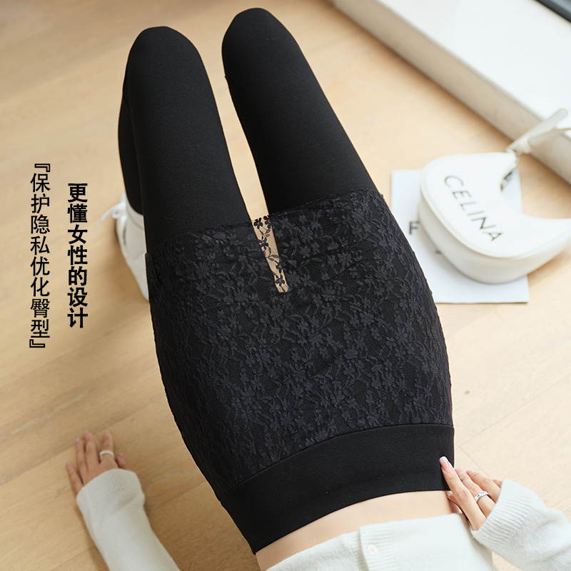 加绒打底裤女秋冬外穿2025年新高腰保暖裤假两件加厚棉裤纯棉秋裤