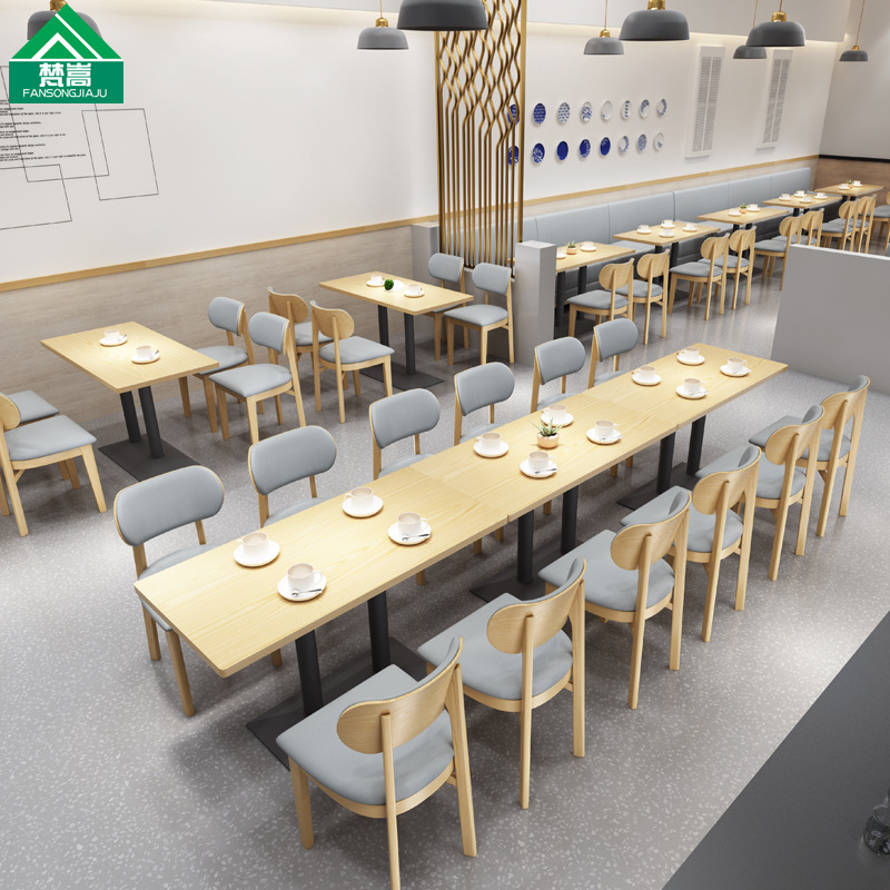 咖啡厅西餐厅桌子甜品奶茶店餐桌椅组合汉堡小吃面馆店桌椅组合