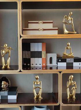 轻奢创意抽象人物雕塑模型摆件 现代简约家居装饰品客厅酒柜摆设