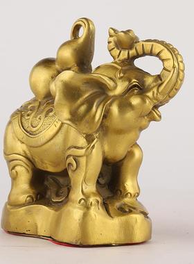 厂家铜对象葫芦象吉象如意母子象吸水象大象一对摆件