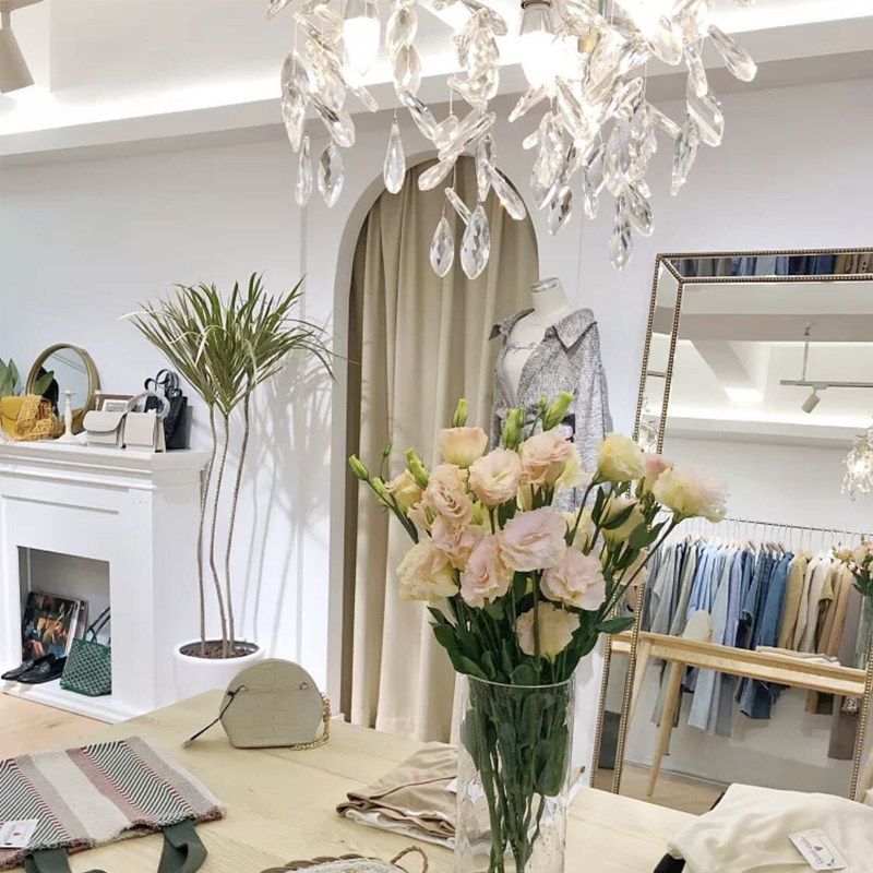 服装店拱形门帘伸缩杆免打孔定制logo更衣室 试衣间丝绒隔断帘子