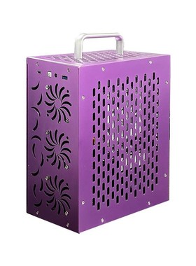 itx机箱迷你diy1脑主机外壳47196防尘桌电面台式机便1携手提小机