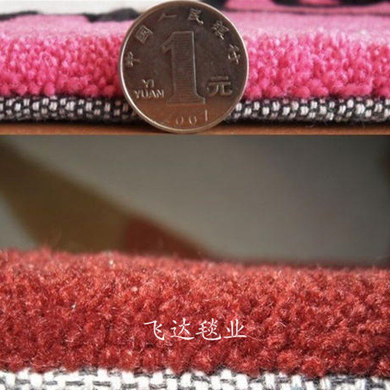 加厚加密手工混纺地毯定制公司LOGO广告毯门厅电梯迎宾工程地毯