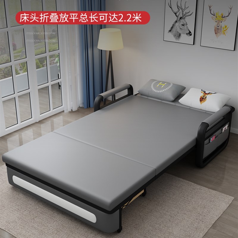 沙发床可折叠两用单人小户型1米网红猫抓布简易阳台1.5双人沙发床