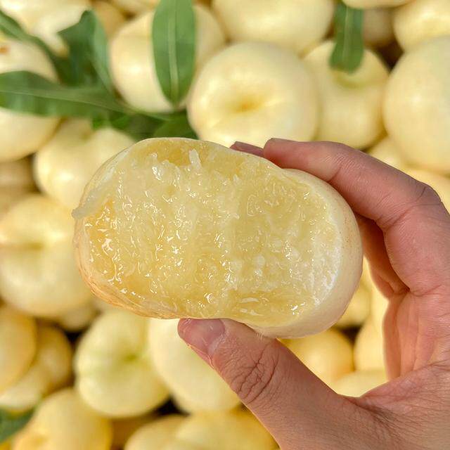 双拼奶油蟠桃和彩虹油蟠桃组合4斤桃子扁水蜜桃油桃蒙阴顺丰