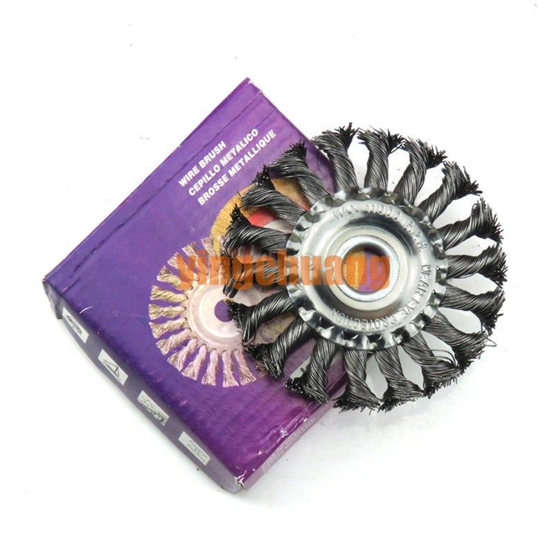 扭丝平型钢丝轮园盘扭丝100 125打磨轮焊渣除锈轮重型管道去毛刺