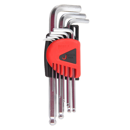 捷科BM-C9内六角扳手套装球头渡铬加长9支套装省力耐用内六方扳子