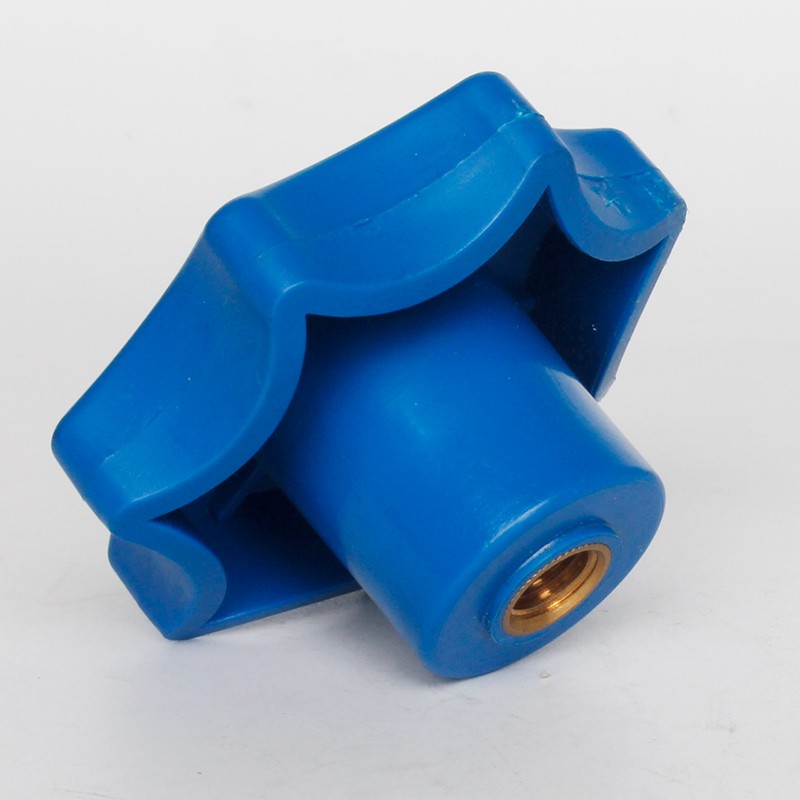 塑料通孔梅花手柄螺母帽手轮星形把手螺丝帽星型手拧旋钮螺帽M12