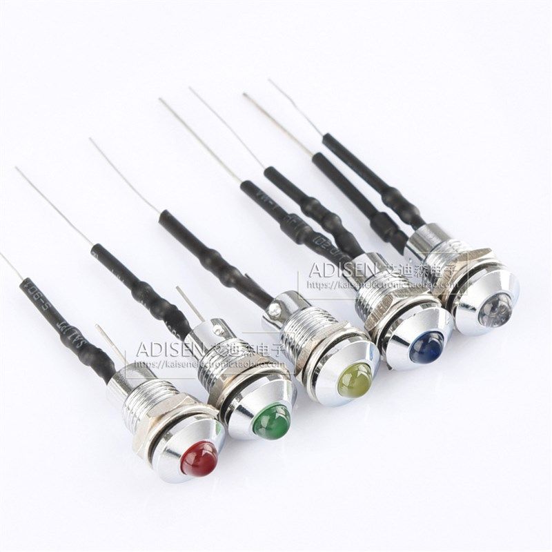 ADP8-2S 2V5V6V12V24VDC220VAC 8mm金属IP65防水LED指示信号灯