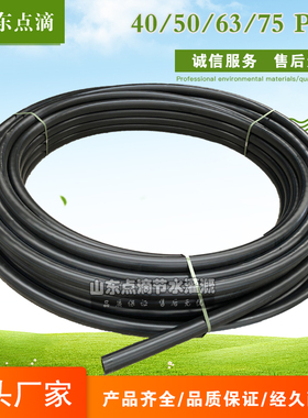 农业大棚滴管农用滴灌管pe管40/50/63/75mm滴灌抗晒抗压主管厂家