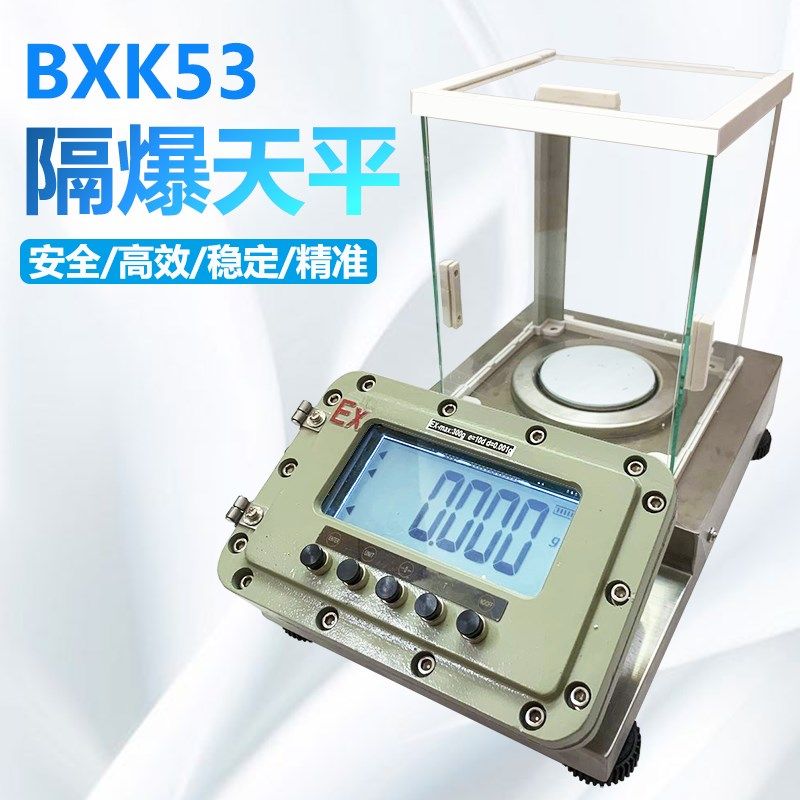 隔爆防爆电子天平EX-BXK53玻璃罩 实验室化工0.001g高精度可充电