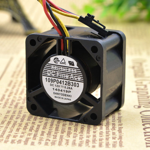 山洋 12V0.28A 4CM 4028滚珠轴承散热风扇 109P0412B303