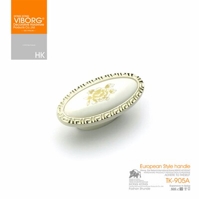 域堡象牙白陶瓷橱柜衣柜门田园现代简约欧式仿古把手拉手TK-905