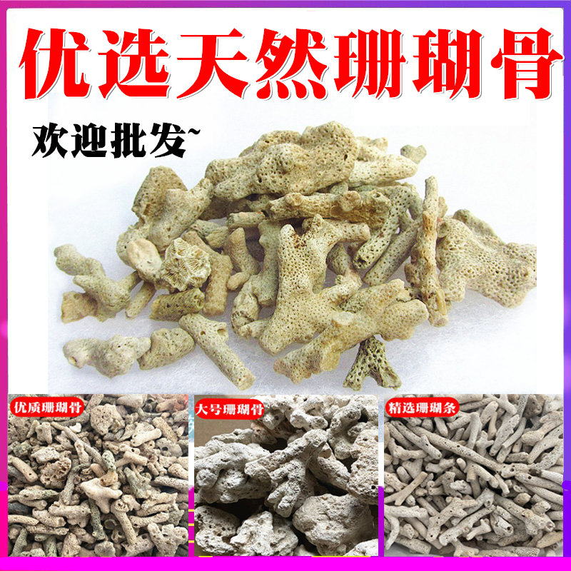 水族鱼缸过滤材料珊瑚沙 稳定PH值 珊瑚砂 珊瑚骨 底沙造景装饰