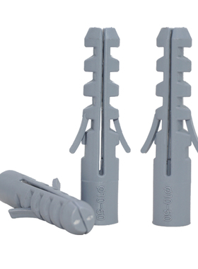 灰色塑料膨胀管鲨鱼头胶塞膨胀螺丝塑胶管尼龙涨塞锚栓M10M12M14