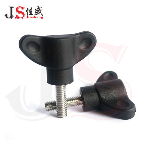 304不锈钢塑料蝶型手拧螺丝 蝶形旋钮 胶头手柄螺母M4M5M6M8M10