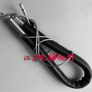 巨人通力客梯关门弹簧 1.45米钢丝绳 门机强迫关门弹簧 680弹簧