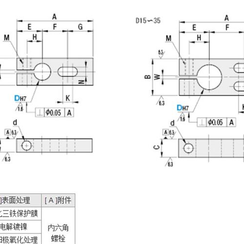支柱固定夹腰形孔型滑移支架 双槽固定夹KMCU MMCU AMCU SMC