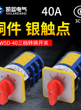 双电源电瓶电池组合万能转换开关LW5D-40正反转切换倒顺停旋扭开