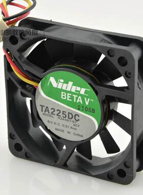 NIDEC TA225DC R34487-57 6CM 6015 5V 0.31A双滚珠三线散热风扇