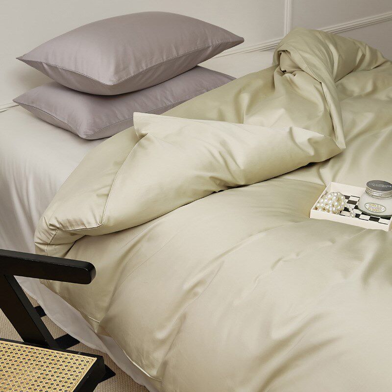 四季100支长绒棉纯色全棉被套单件简约1I.5m1.8米床被罩单双人