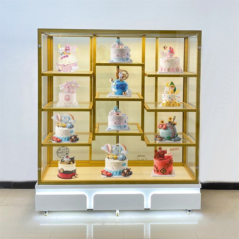 生日蛋糕模型展示柜样品模具玻璃橱窗商用展柜面包店货架子展示架图片