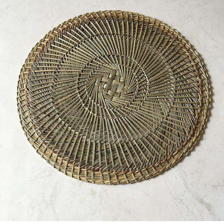 热卖加密家用圆形藤编草编竹笼屉 小笼包子馒头不粘蒸布蒸笼垫子