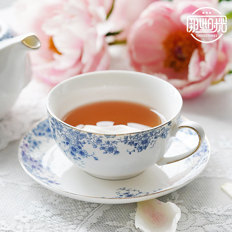 英伦花茶壶古典青花雏菊子母壶办公家用陶瓷杯碟下午花茶茶具套装
