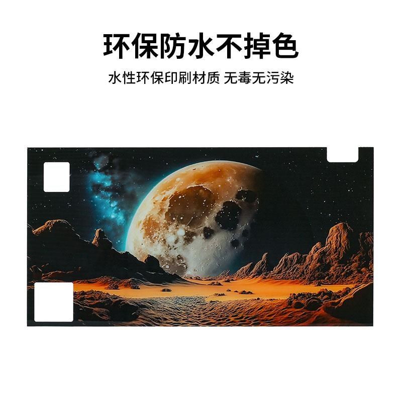 适配当贝智能鱼缸背景板画贴纸造景风景装饰改装内置配件壁画