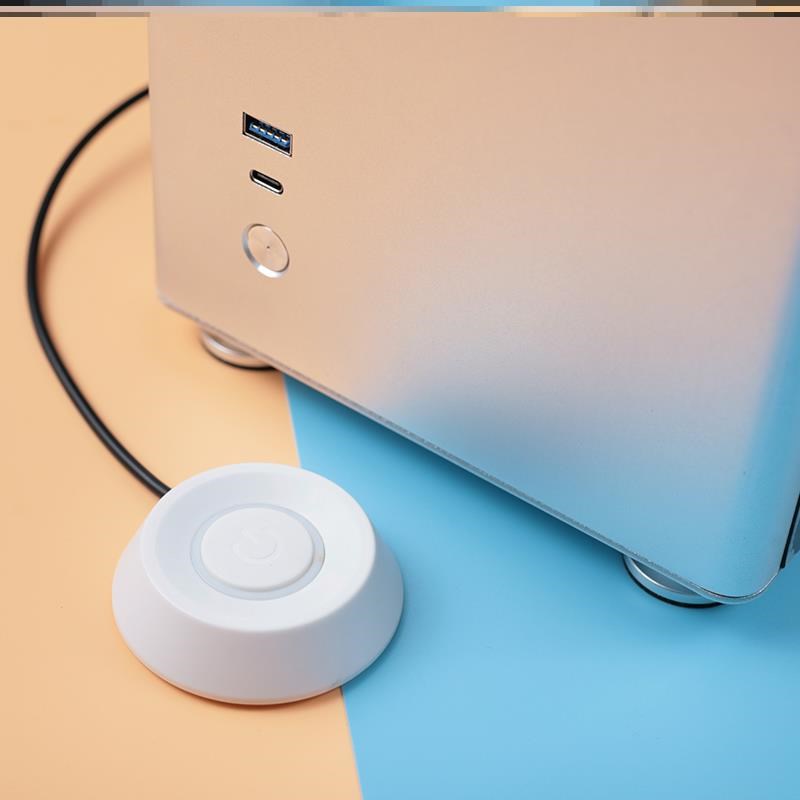 新款电脑开关按钮桌面外置台式机外接启动延长线开关z机开机键一