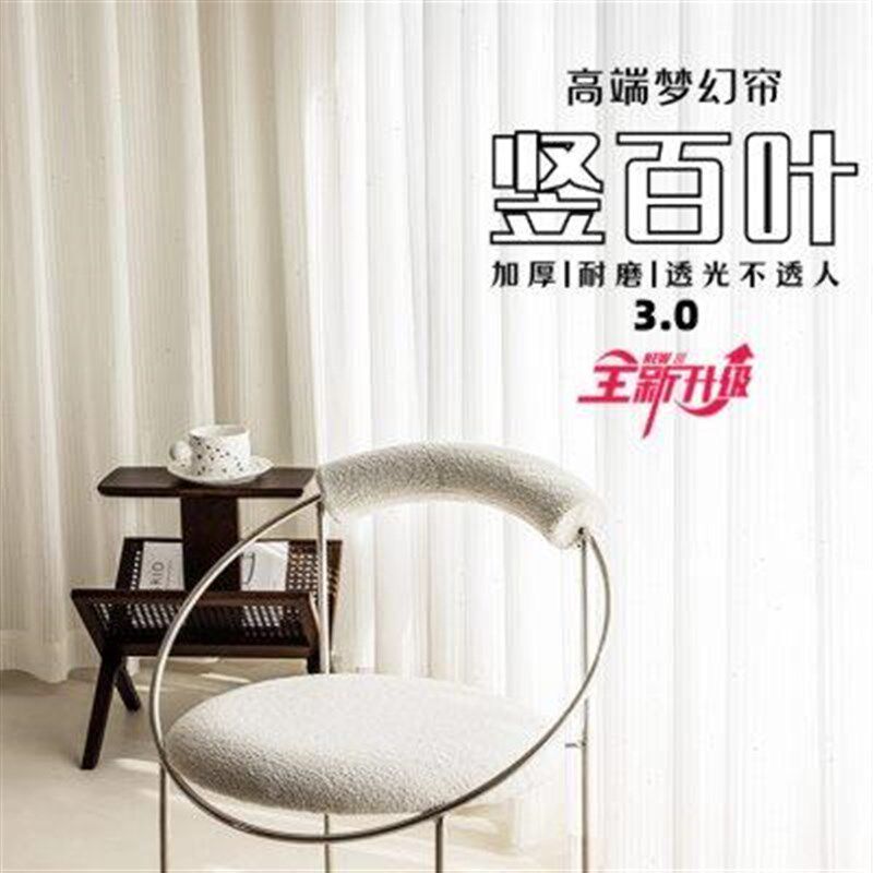梦幻竖百叶纱帘窗帘透光不透人客厅阳台白纱2024款纱帘飘窗窗纱帘