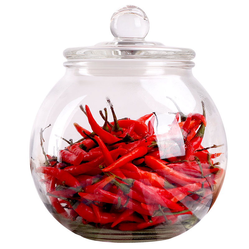 泡菜坛子家用玻璃加厚腌制咸菜罐腌菜缸厨房杂粮储Y物罐密封