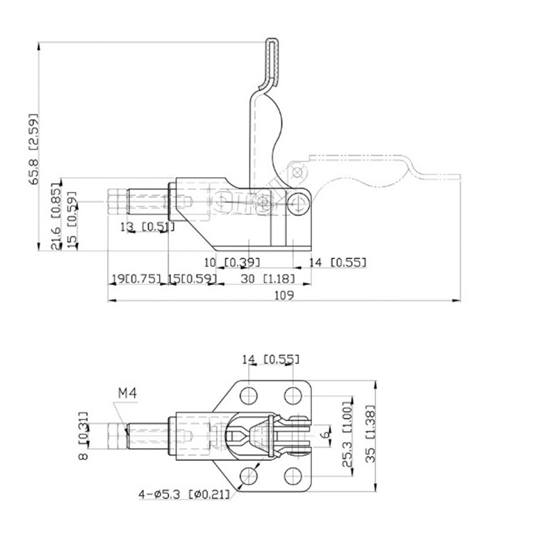 嘉刚推拉式夹钳CH-36006 工装焊接固定肘夹 快速夹具 压紧器