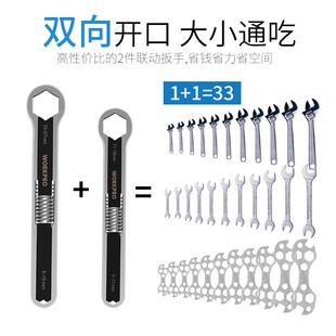 万克宝多功能梅花扳手开活口扳手呆扳手高级两用双头工具套装