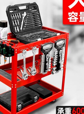 绿林工具车小推车收纳架子三层多功能维修柜移动汽修车间用手推箱
